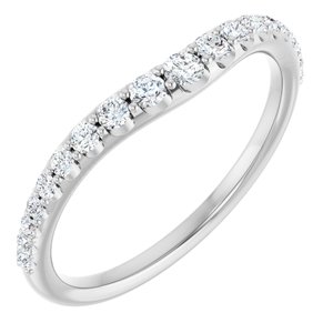 Platinum 1/3 CTW Lab-Grown Diamond Graduated Contour Band