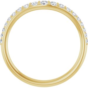 14K Yellow 1/3 CTW Lab-Grown Diamond Graduated Contour Band