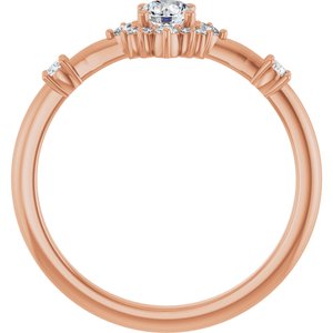 14K Rose Gold 3/8 CTW Lab-Grown Diamond Halo-Style Ring