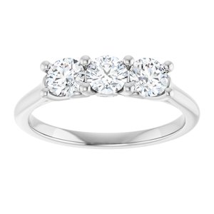 14K White 3/4 CTW Natural Diamond Anniversary Band