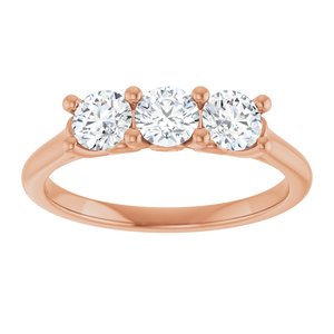 14K Rose 3/4 CTW Natural Diamond Anniversary Band