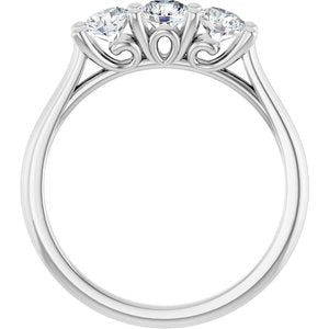 14K White 3/4 CTW Natural Diamond Anniversary Band