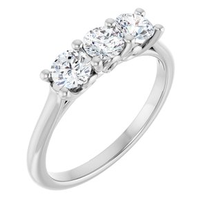 14K White 3/4 CTW Natural Diamond Anniversary Band