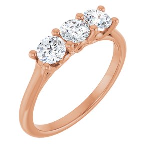 14K Rose 3/4 CTW Natural Diamond Anniversary Band