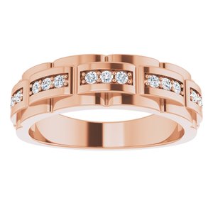 14K Rose Gold 1/4 CTW  Natural Diamond Ring