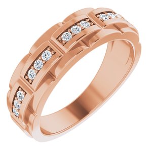 14K Rose Gold 1/4 CTW  Natural Diamond Ring