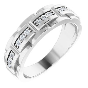 Platinum 1/4 CTW  Natural Diamond Ring