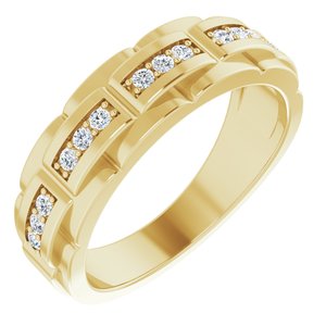 14K Yellow Gold 1/4 CTW Natural Diamond Ring