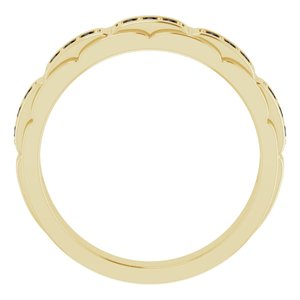 14K Yellow Gold 1/4 CTW  Natural Black Diamond Ring