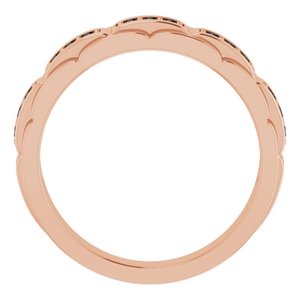 14K Rose Gold 1/4 CTW  Natural Black Diamond Ring