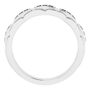 Platinum 1/4 CTW  Natural Black Diamond Ring