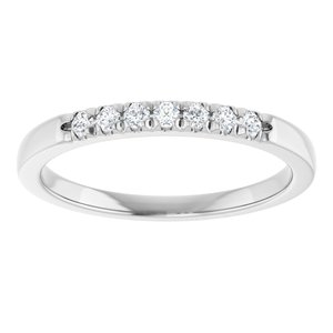 14K White Gold 1/6 CTW Natural Diamond French-Set Anniversary Band