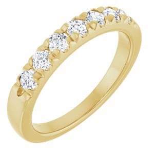 14K Yellow Gold 1/2 CTW Natural Diamond French-Set Anniversary Band