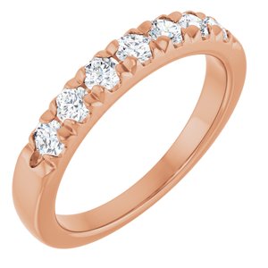 14K Rose Gold 1/2 CTW Lab-Grown Diamond French-Set Anniversary Band