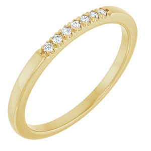 14K Yellow Gold .05 CTW Lab-Grown Diamond French-Set Anniversary Band