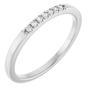 14K White Gold .05 CTW Natural Diamond French-Set Anniversary Band