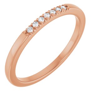 14K Rose Gold .05 CTW Lab-Grown Diamond French-Set Anniversary Band