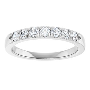 14K White Gold 3/8 CTW Lab-Grown Diamond French-Set Anniversary Band