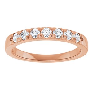 14K Rose Gold 3/8 CTW Lab-Grown Diamond French-Set Anniversary Band