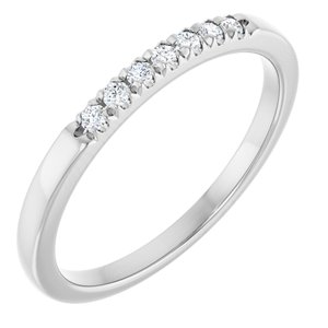 Platinum 1/10 CTW Lab-Grown Diamond French-Set Anniversary Band