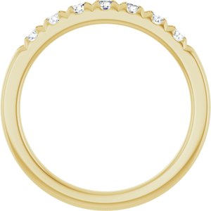 14K Yellow Gold 3/8 CTW Lab-Grown Diamond French-Set Anniversary Band