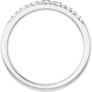 Platinum 3/8 CTW Lab-Grown Diamond French-Set Anniversary Band
