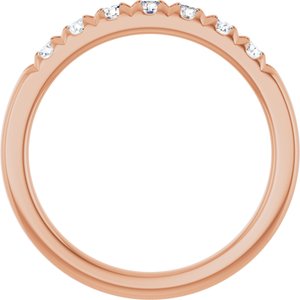 14K Rose Gold 3/8 CTW Lab-Grown Diamond French-Set Anniversary Band
