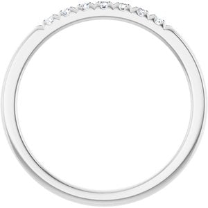 14K White Gold 1/6 CTW Natural Diamond French-Set Anniversary Band