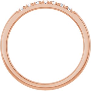 14K Rose Gold 1/6 CTW Natural Diamond French-Set Anniversary Band