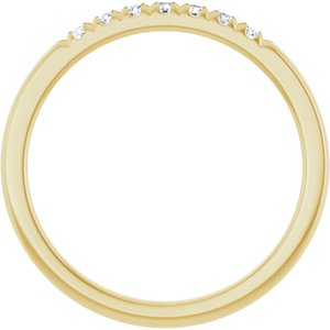 14K Yellow Gold 1/6 CTW Natural Diamond French-Set Anniversary Band