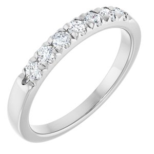 14K White Gold 1/4 CTW Natural Diamond French-Set Anniversary Band