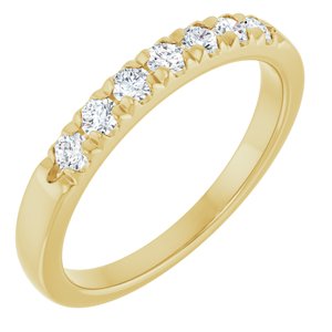 14K Yellow Gold 1/4 CTW Natural Diamond French-Set Anniversary Band