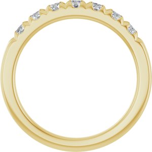 14K Yellow Gold 1/2 CTW Natural Diamond French-Set Anniversary Band