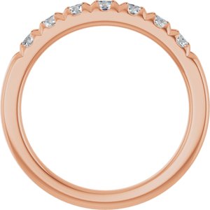 14K Rose Gold 1/2 CTW Lab-Grown Diamond French-Set Anniversary Band