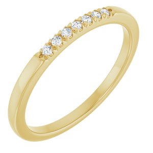 14K Yellow Gold .06 CTW Lab-Grown Diamond French-Set Anniversary Band