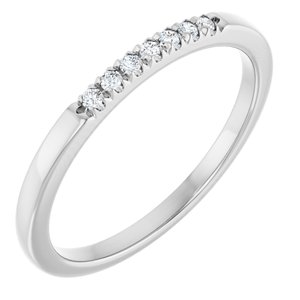 Platinum .06 CTW Lab-Grown Diamond French-Set Anniversary Band