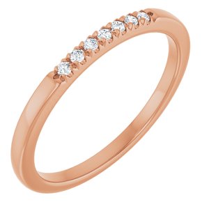 14K Rose Gold .06 CTW Lab-Grown Diamond French-Set Anniversary Band