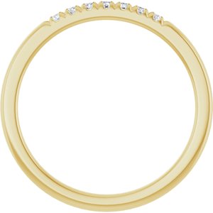 14K Yellow Gold 1/10 CTW Natural Diamond French-Set Anniversary Band