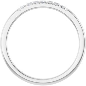 Platinum 1/10 CTW Natural Diamond French-Set Anniversary Band