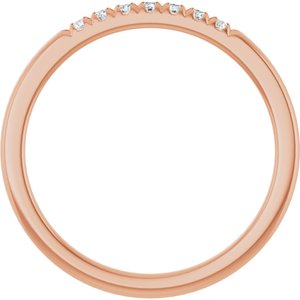 14K Rose Gold 1/10 CTW Lab-Grown Diamond French-Set Anniversary Band