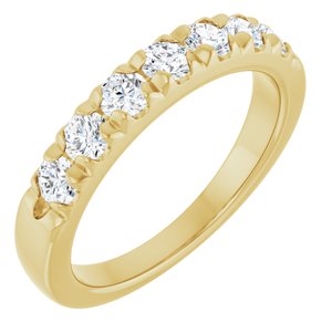 14K Yellow Gold 3/4 CTW Lab-Grown Diamond French-Set Anniversary Band