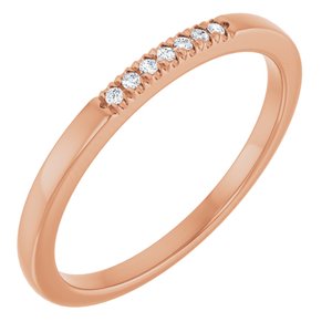 14K Rose Gold .03 CTW Lab-Grown Diamond French-Set Anniversary Band