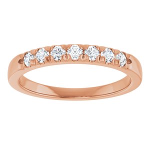 14K Rose Gold 1/4 CTW Lab-Grown Diamond French-Set Anniversary Band