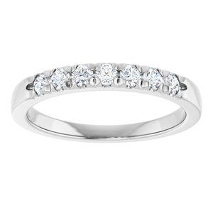 14K White Gold 1/4 CTW Lab-Grown Diamond French-Set Anniversary Band