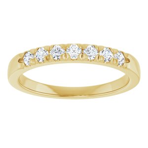 14K Yellow Gold 1/4 CTW Natural Diamond French-Set Anniversary Band