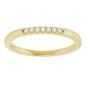 14K Yellow Gold .05 CTW Natural Diamond French-Set Anniversary Band