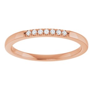 14K Rose Gold .05 CTW Lab-Grown Diamond French-Set Anniversary Band