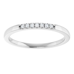 Platinum .05 CTW Lab-Grown Diamond French-Set Anniversary Band