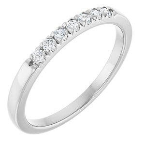 14K White Gold 1/6 CTW Natural Diamond French-Set Anniversary Band