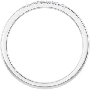 14K White Gold .05 CTW Lab-Grown Diamond French-Set Anniversary Band
